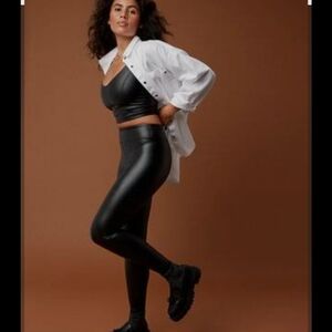 OFFLINE By Aerie Real Luxe Faux Leather Legging Black